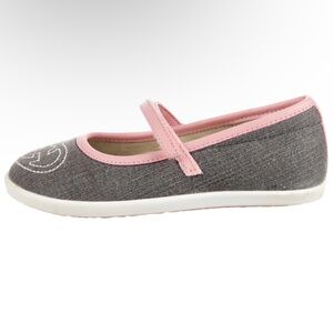 Gucci Kids Slippers in Gray with Pink Trim